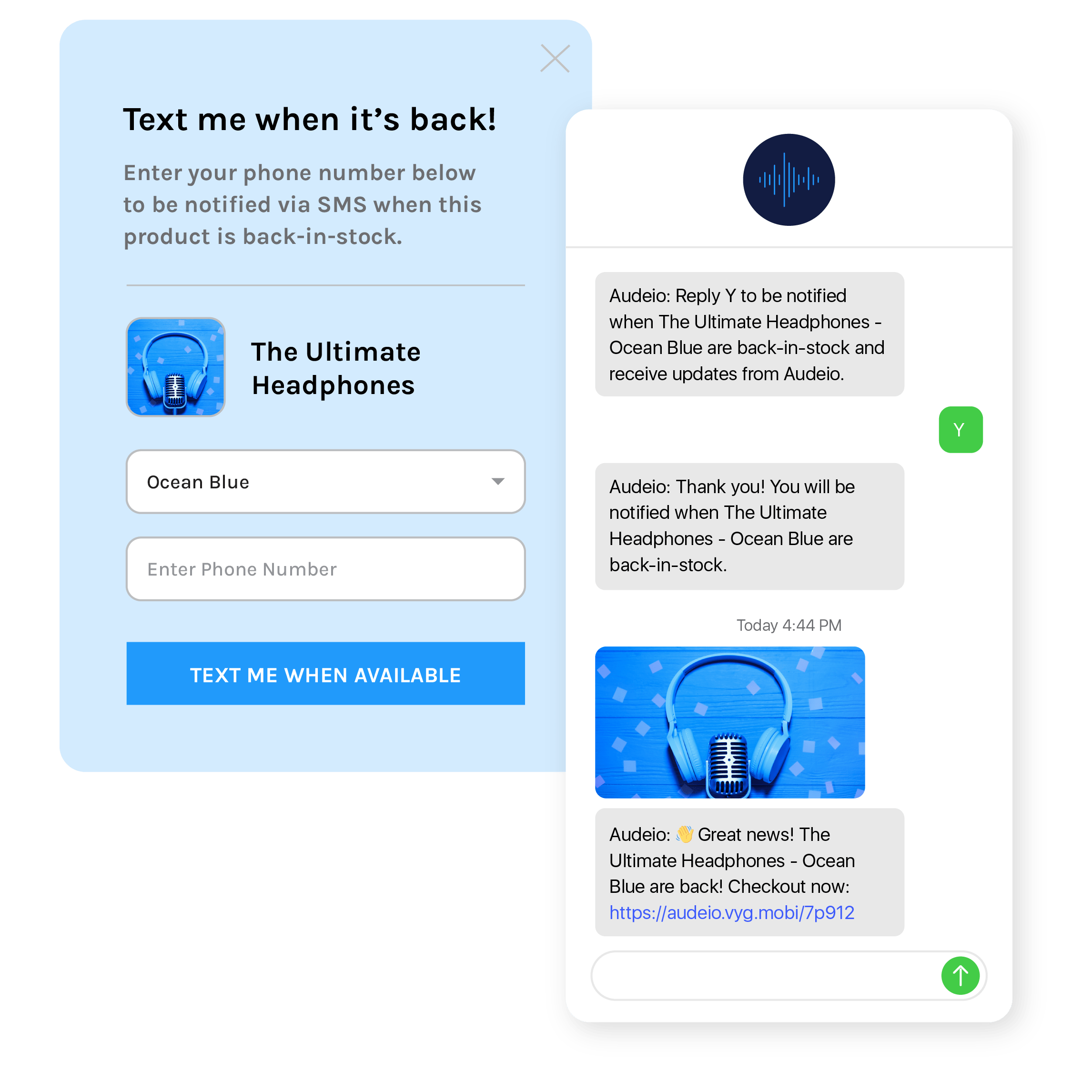 Back-in-Stock SMS Notifications